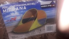 Pop up Strandmuschel von High Peak / Mitjana 245x145 UV-Schutz 40, wie neu