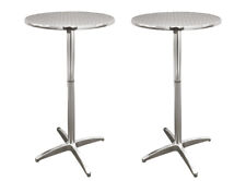 Alu Bistrotisch 2er-Set Stehtisch Bartisch Partytisch Tresentisch Biertisch