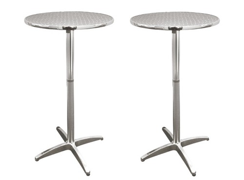 Alu bistrotisch 2er set - bistrotisch, 2er-set