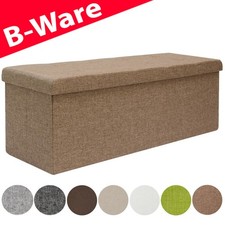 B-Ware Sitzbank Faltbar 110x38x38cm Sitztruhe inkl. 2 Trennwände Polsterbank