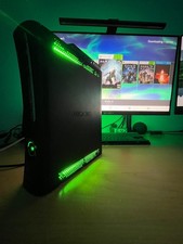 Xbox 360 Jasper V2 (Tonasket / Kronos) Custom Green LED MOD,  RGH3, 120 GB HDD