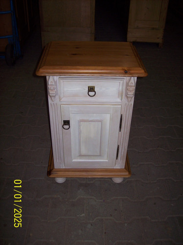 Alter weichholz nachtschrank - nachtschrank, /
