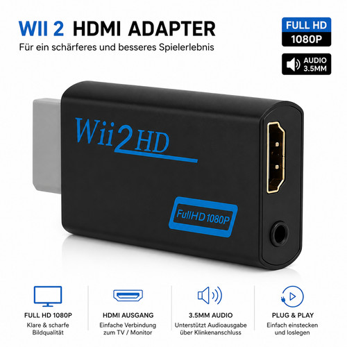Wii hdmi adapter 1080p - wii,
