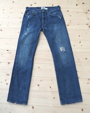 Levi's 501 Herren Jeans Hose W32 L34 Straight Fit Charakter Destroyed P795