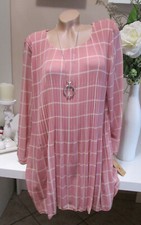 Neu Italy Kleid Plissee Karos