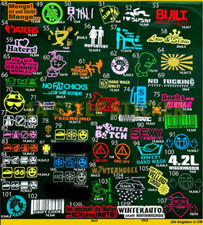12  Aufkleber Stickerset Auto