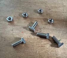 4 Edelstahl Schrauben M6x12 mm Patentschrauben + Muttern Rostfrei / UH39