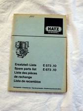 Ersatzteilliste hatz diesel - ersatzteilliste,