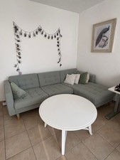 Ikea Landskrona 3er Sofa (hellgrün) aus Massivholz mit Recamiere