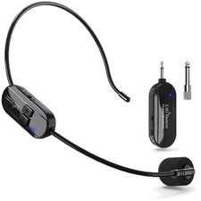 Kabelloses Mikrofon Headset 2,4G, 50M, Reverb, Fitness, PA, Gesang, Sprache