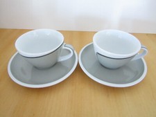 Saeco, Arzberg, 2 Espresso Tassen, weiß / grau