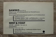 Werbung Blatt 1928 Mannheim SAWIKO Seest & Vogt Steinsalz Syndikat Salz Handlung