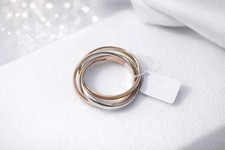 333 Gold Tricolor Trinity Ring