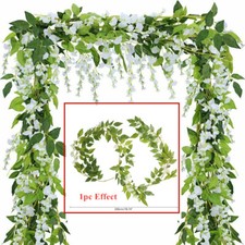 2x Weiß künstliche Seide