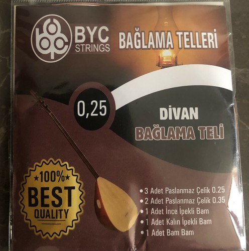 Saz baglama divan teli - baglama, 0.25lik