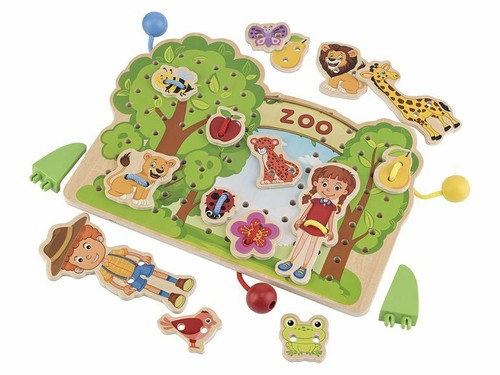 Fädel spiel zoo teilig - zoo, 32-teilig