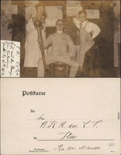 Ansichtskarte Gruppenfoto Gastwirtschaft Bier Bockwurst 1903