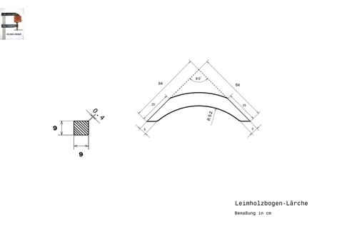 Lärche 9x9 bauelement - lärche,