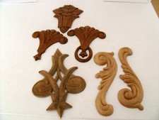 68Applikationen teilw. aus der Gründerzeit , orginale  Zierteile, Holzteile