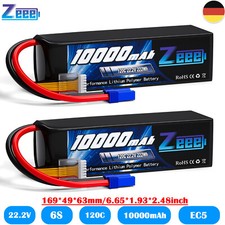 2x Zeee 6S Lipo Akku Batterie