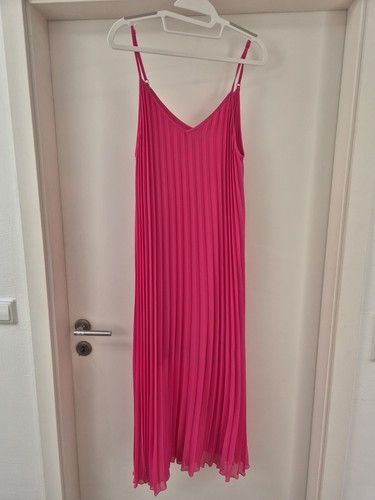 Langes plissée kleid pink - plissée-kleid,