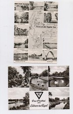 Alte AK Berlin Tegel, Fließtal - Tegeler See ( 2 Karten)