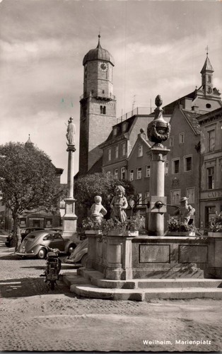 Weilheim marienplatz - ak,