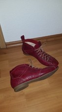 Think! Halbschuhe Schnürschuhe Echtleder Boots Leder Stiefelette Schuhe Rot 39,5