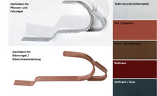 Dachhaken für Ziegel- und Pfannendächer oder Biberziegel-Dächer / Dachleitern