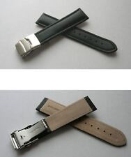 XL- Faltschließenuhrband Schwarz Sicherheitsfaltschließe Wahl: 18, 20, 22, 24 mm