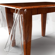 Schutzfolie Tischdecke "Cristal clear" transparent 0,2mm Dick 1,4m Br. Meterware