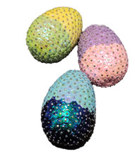 Palietten Ei aus Styropor 2