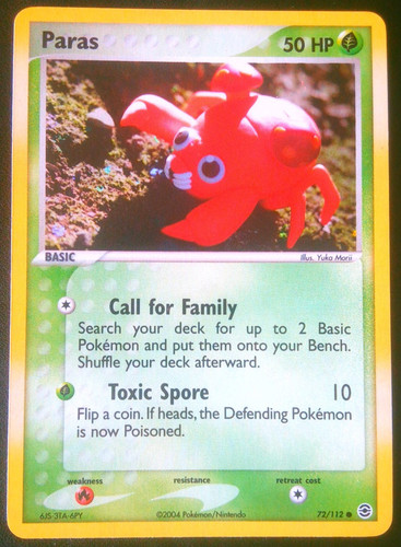 Pokemon karte paras - karte, 72/112