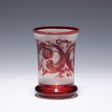 Biedermeier becherglas mit - becherglas,