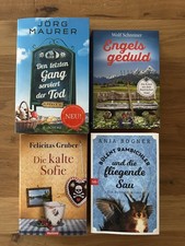 4x Top lustige Krimi Bücher Alpenkrimi Bayrische Krimi Buch Paket