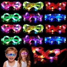 12 Stück LED Brille Party Neon Leuchtbrille Rave Festival Outfit Partyzubehör