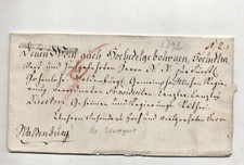 um 1792 " De Stuttgart " Vorphila Schnörkelbriefcouvert n Waldenburg