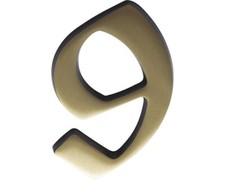 Hausnummer Bronze satiniert "9" 120 mm