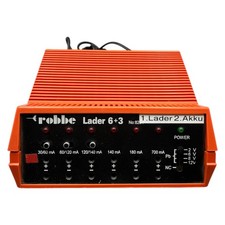 Robbe Lader 6+3 No 8284 Schnellladegerät RC-Akkus Profi Ladegerät Orange Lader