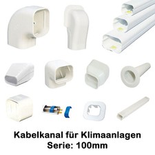 Klimaanlage Kabelkanal weiss Serie T100 mm  Wärmepumpe Kältemittelleitung System