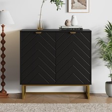 Kommode Schrank Wohnzimmerschrank aus Holz Sideboard Modern Möbel 2 Türen