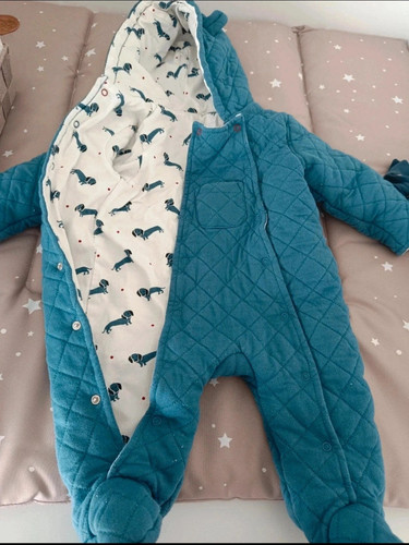 Baby schneeanzug blau weiß - 62,