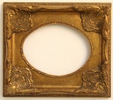 Ovale Holzrahmen Mit Goldblatt