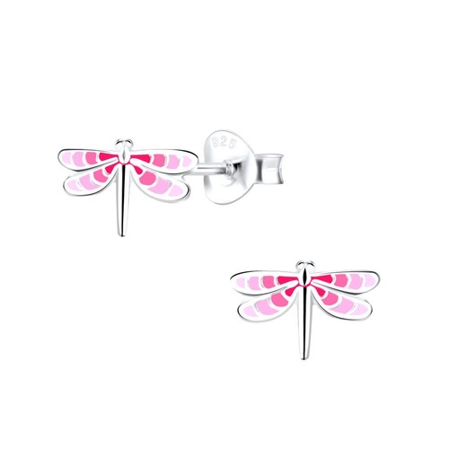 Silber libelle ohrstecker - silber,
