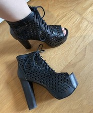  Jeffrey Campbell Lita Sandale 39 Plateau High Heel offen 39 schwarz -wie neu