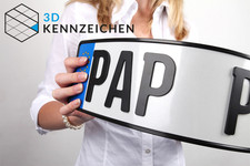 3D Kennzeichen Autoschilder Premiumschilder Nummernschild / NEU / RIEGER-Tuning