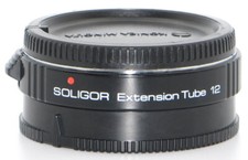 Extension Tube Zwischenring 12 von Soligor Mx/AF für Minolta/Sony ZT. Gut #+a