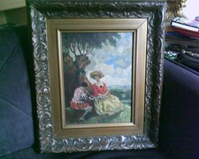 Altes Ölgemälde - Kopie nach Watteau - Otto Schmieder (1864-1940) - München