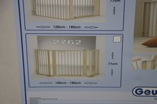 Geuther 2762 Fency Konfigurationsgitter-Set 2 Treppenschutzgitter, Natur