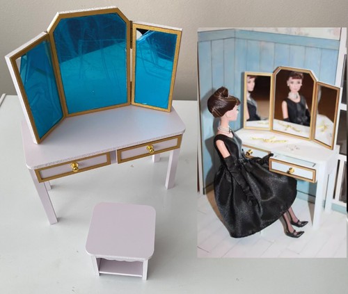 Miniatur puppenhaus weiß - 1:6,